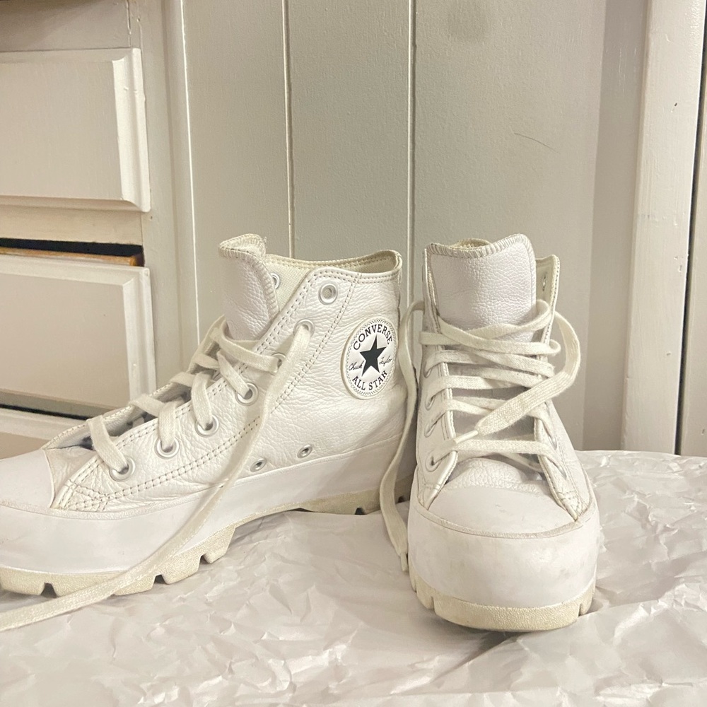 High top leather converse
